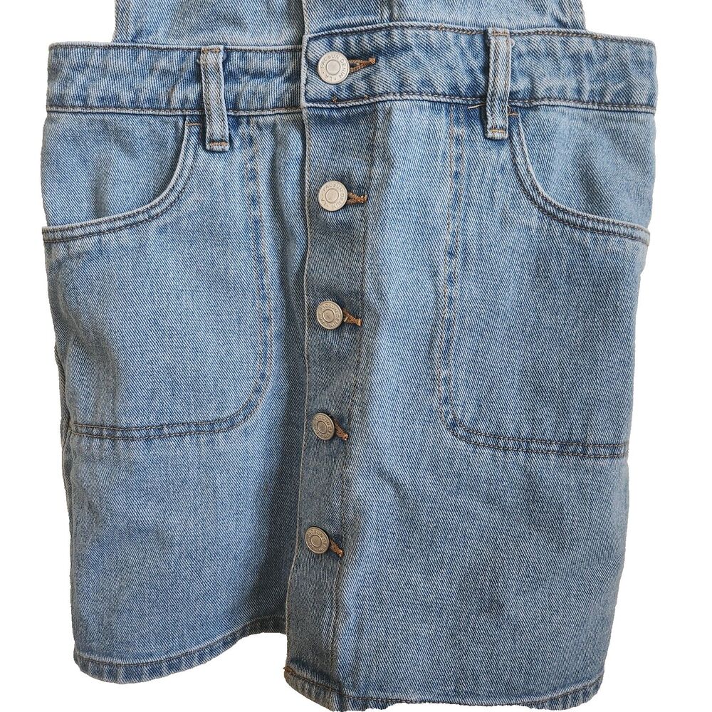 Pacsun Women's Junior Size Small Trivia Denim Overall Dress Light Wash W29 L15 - Picture 8 of 9